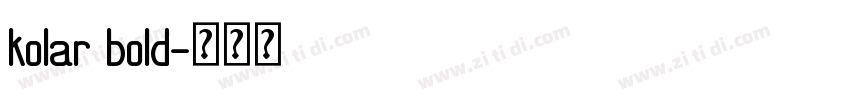 kolar bold字体转换